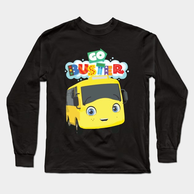 Go Buster  Kids Cartoons baby video Bus Long Sleeve T-Shirt by cowtown_cowboy